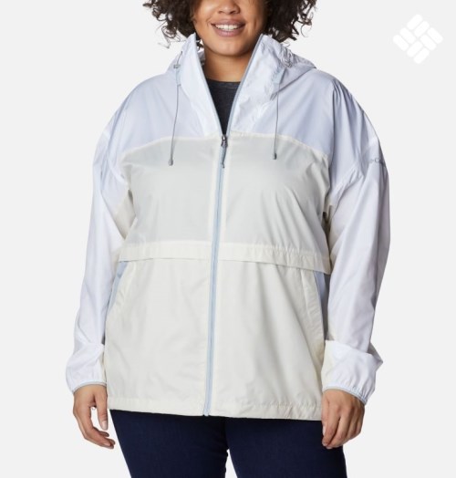 Columbia Alpine Chill Windbreaker Jakke Dame Hvite | Plus Size 63589R